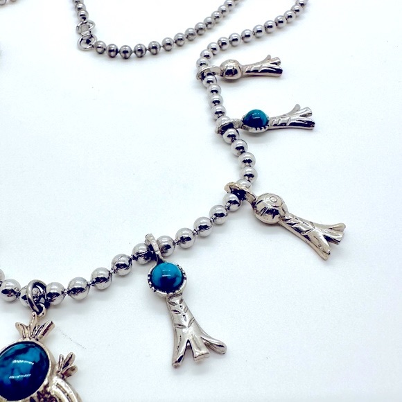 Vintage ARTHUR PEPPER Squash Blossom Necklace - Picture 9 of 16